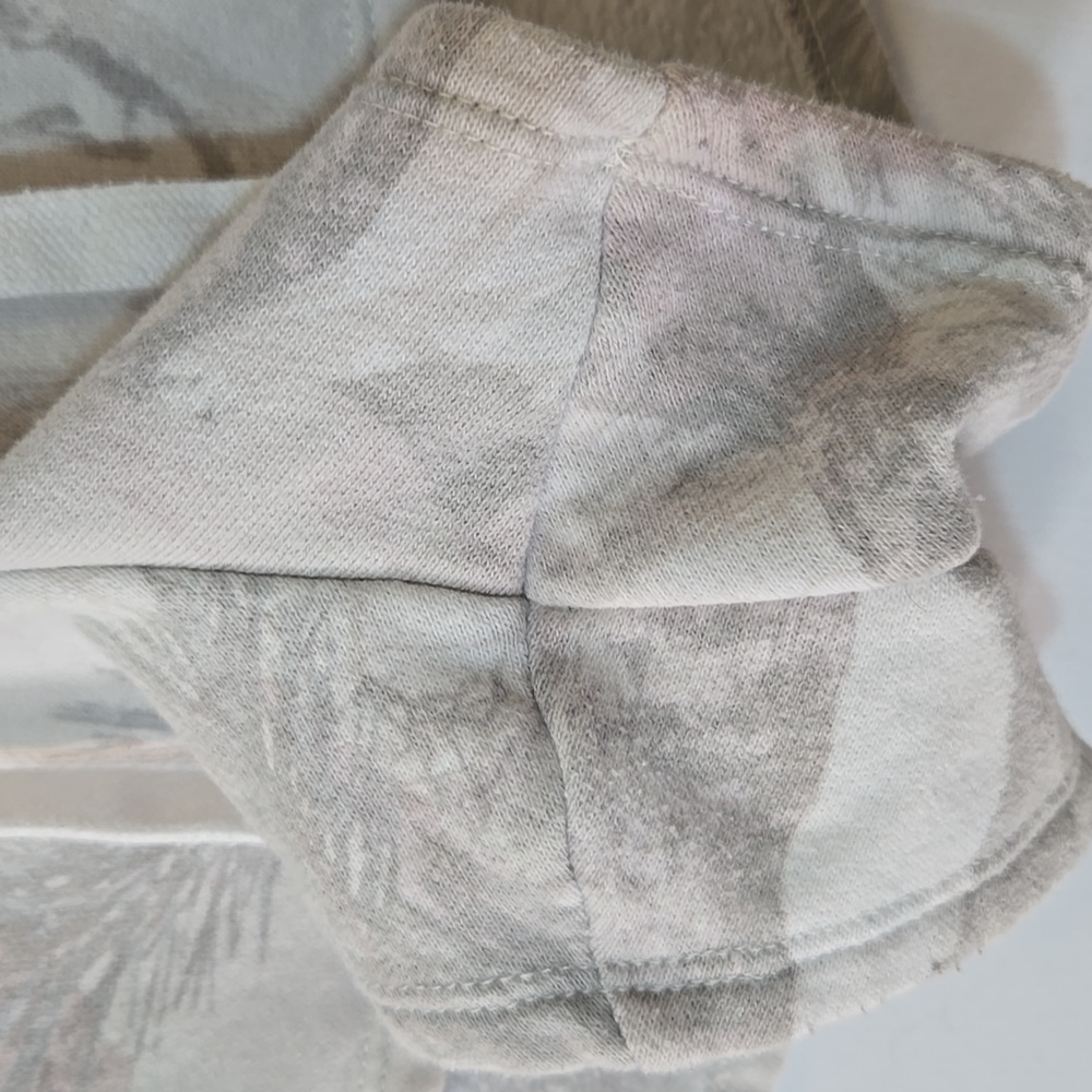 Hollister Washed Light Camo Print Cotton Shorts Size L Fleece Lined Loungewear - Picture 5 of 8
